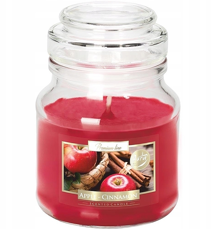 Ароматическая свеча в банке "Яблоко и корица" - Bispol Scented Candle Apple & Cinnamon — фото N1