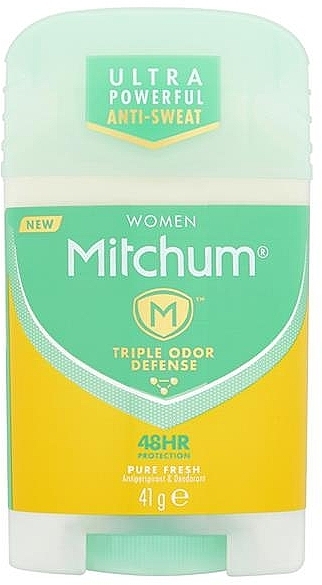 Дезодорант-стик для женщин - Mitchum Women Triple Odor Defense 48HR Pure Fresh Antiperspirant & Deodorant — фото N1