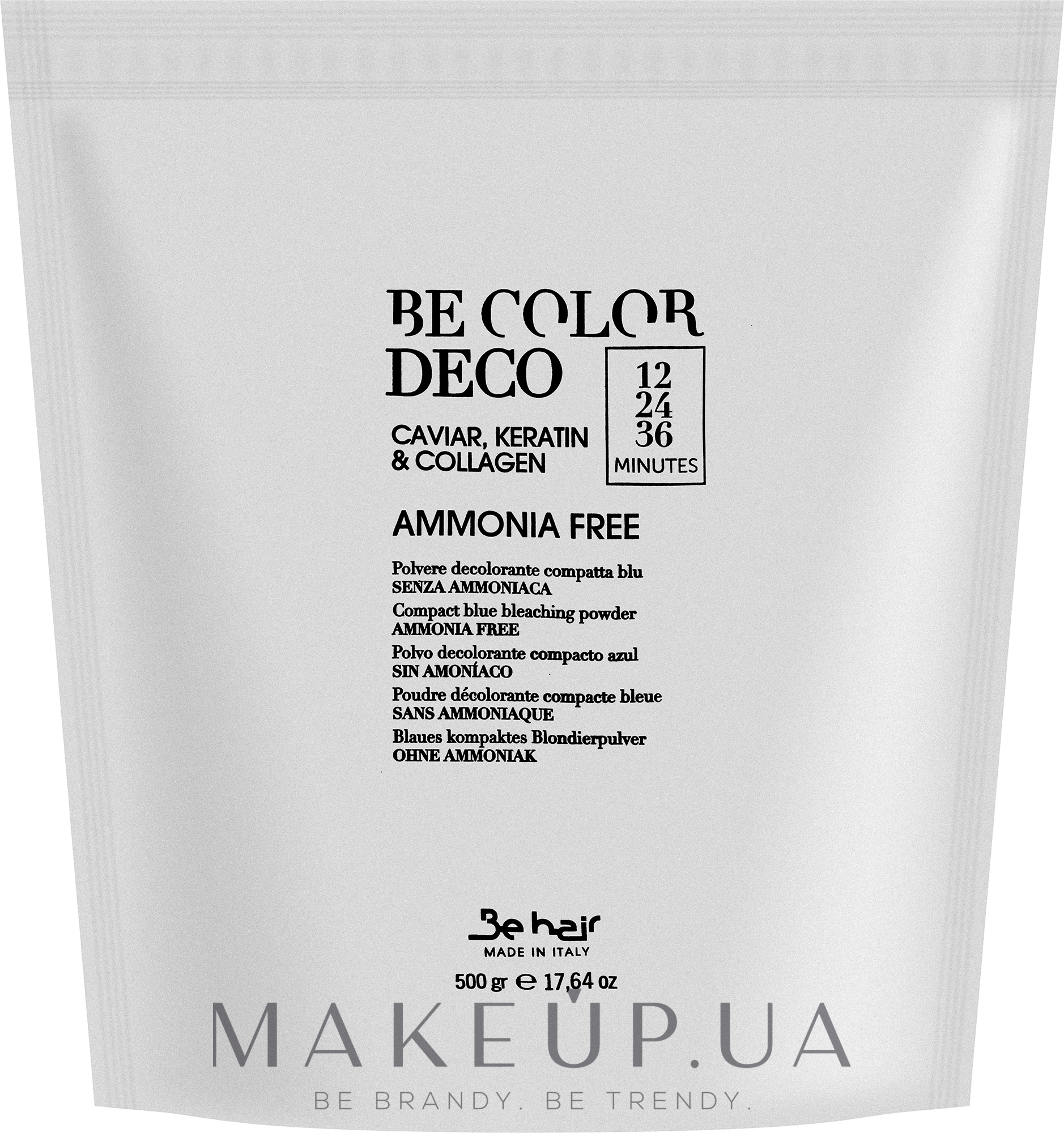 Осветлитель для волос - Be Color Deco Ammonia Free Brightener 12, 24, 36 Minutes — фото 500g