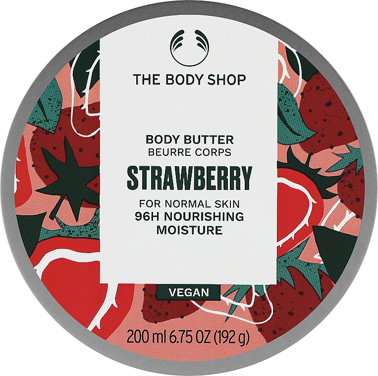 Масло для тіла "Полуниця" - The Body Shop Strawberry 96H Nourishing Moisture Body Butter — фото N3