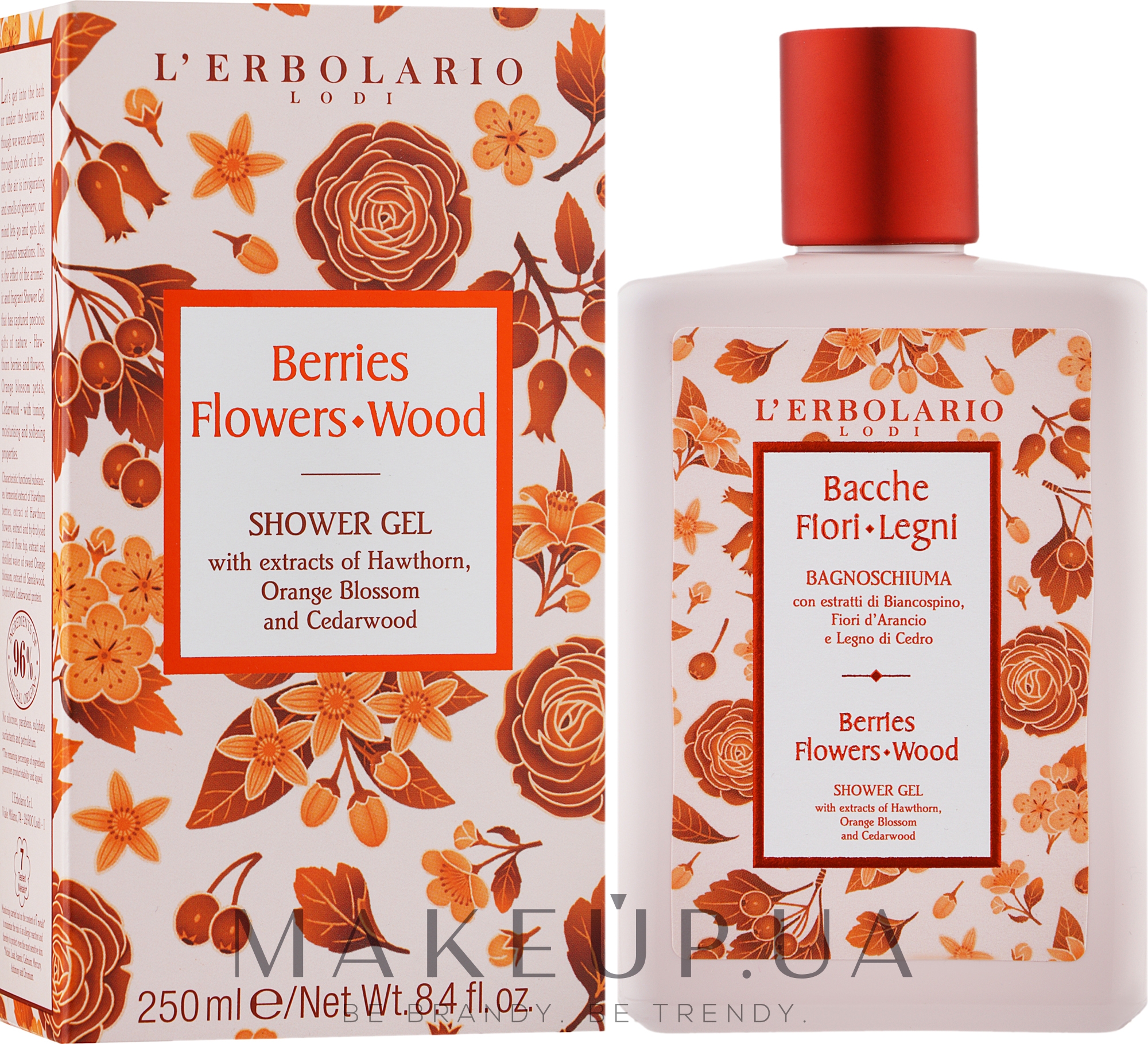 Гель для душа "Сады Ломбардии" - L'Erbolario Berries Flower Wood Shower Gel — фото 250ml