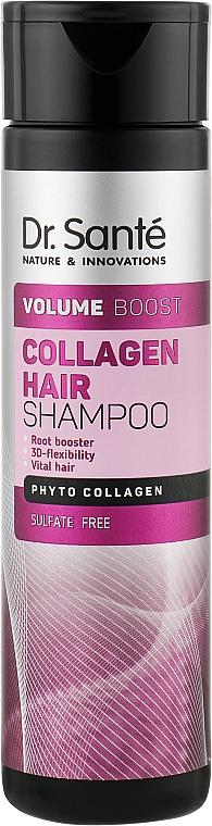 Шампунь для волос - Dr. Sante Collagen Hair Volume Boost Shampoo