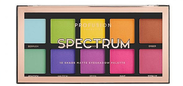 Палетка теней для век - Profusion Cosmetics Spectrum 10 Shades Eyeshadow Palette