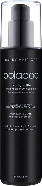 Живильна ванночка для волосся з фіолетово-блакитними пігментами для нейтралізації жовтизни - Oolaboo Blushy Truffle Brilliant Platinum Hair Bath — фото N1
