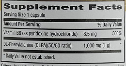 Харчова добавка "DL-фенілаланін" у капсулах, 1000 мг - Country Life DLPA Caps — фото N2