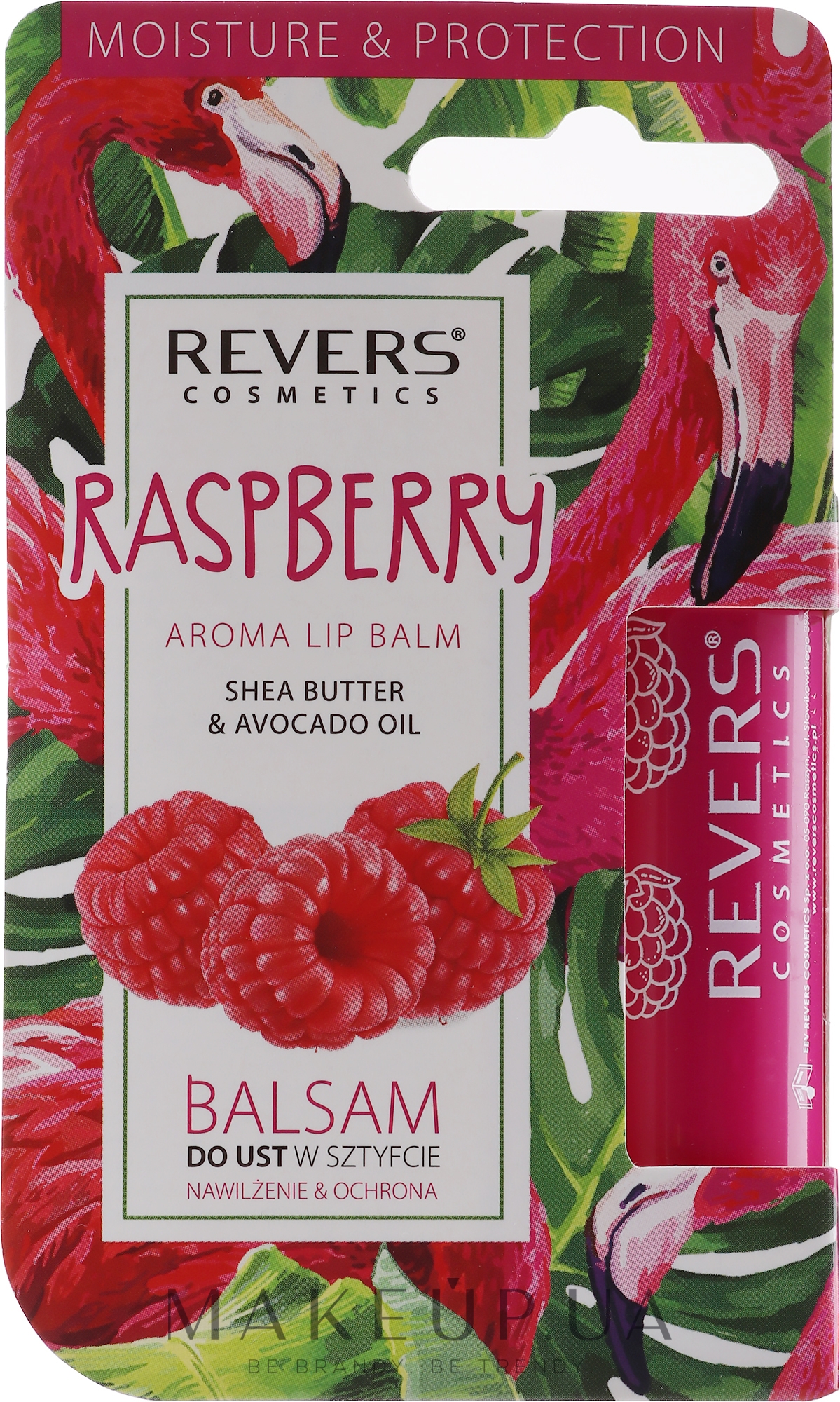 Бальзам для губ з олією малини - Revers Cosmetics Lip Balm Raspberry — фото 4g