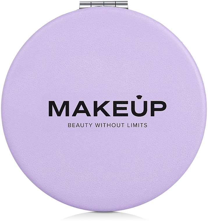 Раскладное карманное зеркало круглое, фиолетовое - MAKEUP