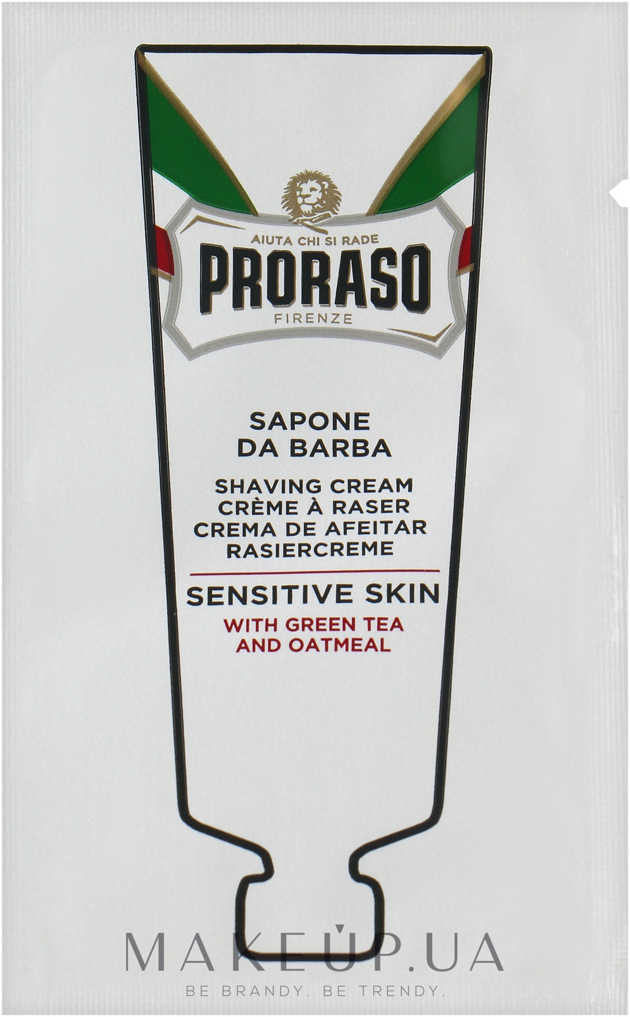Крем для бритья для чувствительной кожи - Proraso White Line Shaving Cream (пробник) — фото 4ml