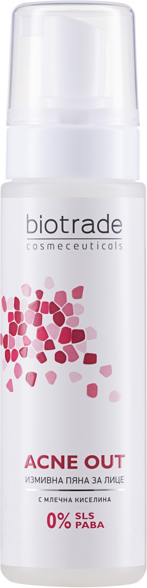 Нежная очищающая пена с молочной кислотой - Biotrade Acne Out Cleansing Face Foam — фото 150ml