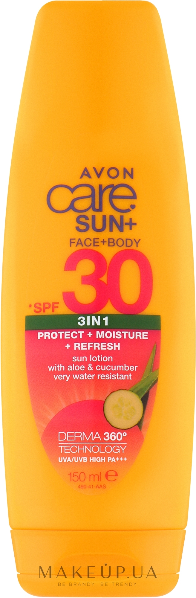 Солнцезащитный лосьон 3в1 - Avon Care Sun+ 3 in 1 Face + Body Sun Lotion SPF30 — фото 150ml