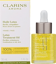 Масло для обличчя для жирної шкіри - Clarins Lotus Face Oil Treatment — фото N2