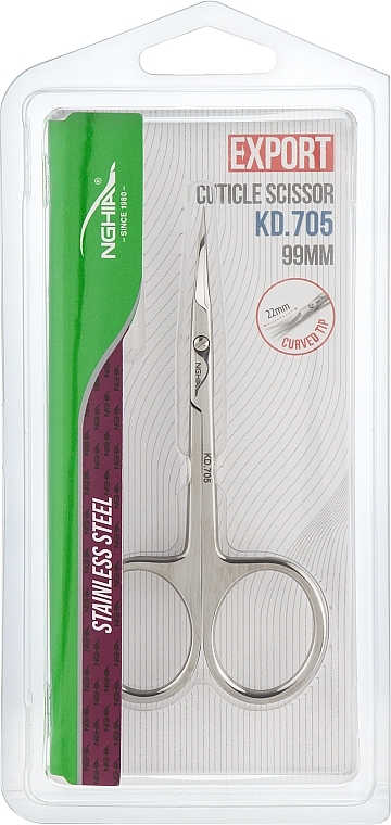 Ножиці для кутикули професійні KD.705, 99 мм - Nghia Export — фото N1