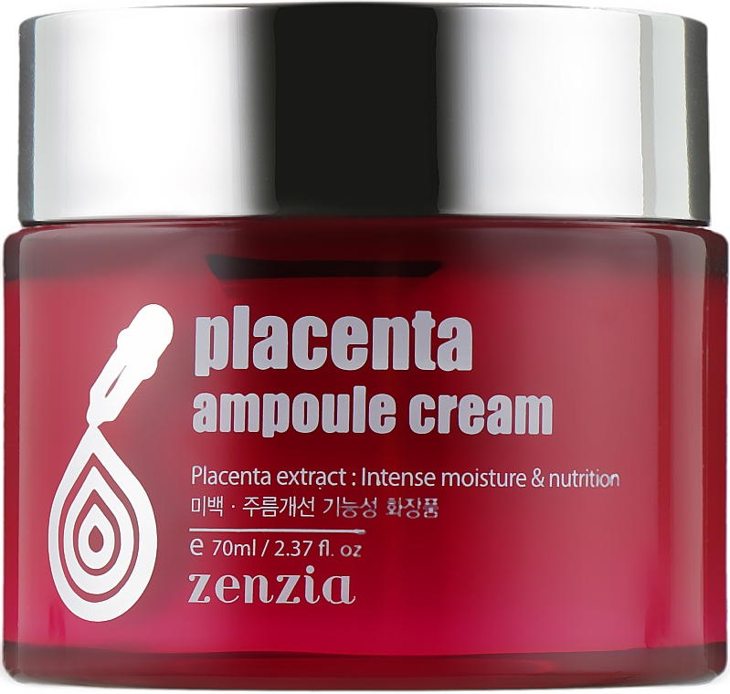 Крем для обличчя з плацентою - Zenzia Placenta Ampoule Cream — фото N2