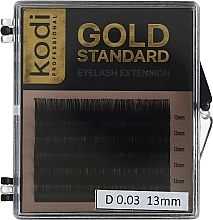 Духи, Парфюмерия, косметика Накладные ресницы Gold Standart D 0.03 (6 рядов: 13 mm) - Kodi Professional