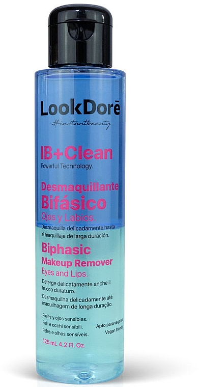 Двофазний засіб для зняття макіяжу - LookDore IB+Clean Eyes & Lips Biphasic Makeup Remover — фото N1