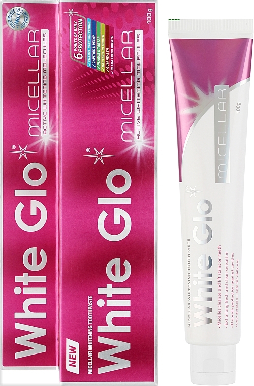 Отбеливающая зубная паста "Мицеллярная" - White Glo Micellar Whitening Toothpaste — фото N2