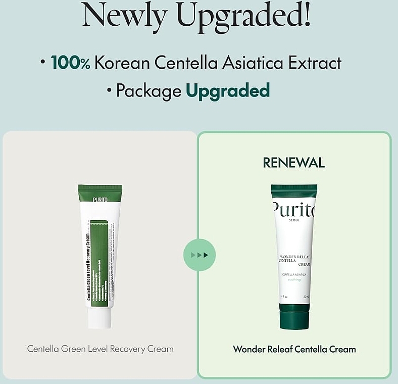 Заспокійливий крем для обличчя з центелою - Purito Seoul Wonder Releaf Centella Cream — фото N3