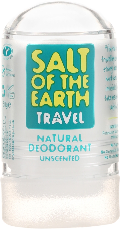 Натуральний кришталевий дезодорант-стік - Salt of the Earth Crystal Travel Deodorant — фото N1