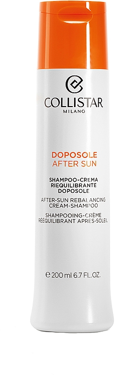Балансуючий крем-шампунь після загару - Collistar After-Sun Rebalancing Cream-Shampoo
