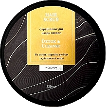 Парфумерія, косметика Скраб-пілінг для шкіри голови на основі чорного бамбукового вугілля та діатомової землі - MODAY Detox & Cleanse Hair Scrub