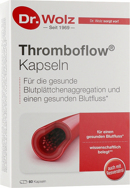 Харчова добавка "Thromboflow" - Dr.Wolz Thromboflow Kapseln — фото N4