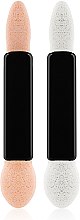 Аплікатори для тіней, двосторонні, SA-02, 5,5 см., 10 шт., чорні - Silver Style — фото N1