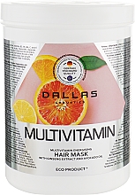 Энергетическая маска для волос с комплексом мультивитаминов, экстрактом женьшеня и маслом авокадо - Dalas Cosmetics Multivitamin — фото N3