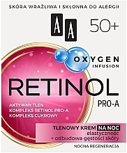 Духи, Парфюмерия, косметика Кислородный ночной крем для лица 50+ - AA Oxygen Infusion Retinol Pro-A Night Cream