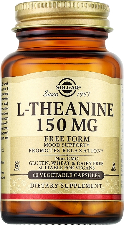 L-теанин, 150 мг - Solgar L-Theanine — фото N1