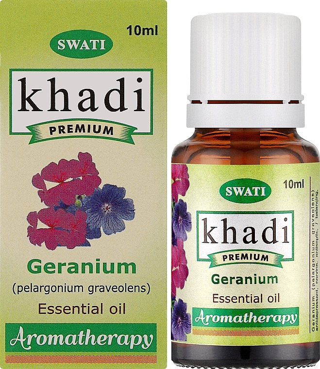 Чистое эфирное масло "Герань" - Khadi Swati Premium Pure 100% Essential Oil Geranium — фото N2