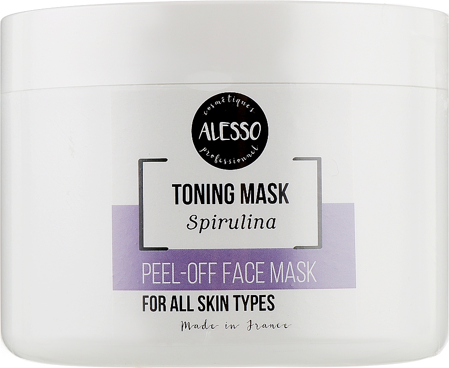 Альгинатная маска очищающая со спирулиной - Alesso Professionnel Peel-Off Face Toning Mask Spirulina