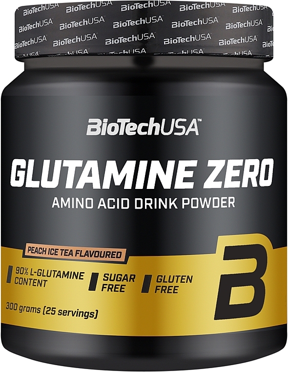 Комплекс аминокислот в порошке "Персиковый чай" - BioTechUSA Glutamine Zero Peach Ice Tea Amino Acid Drink Powder — фото N1