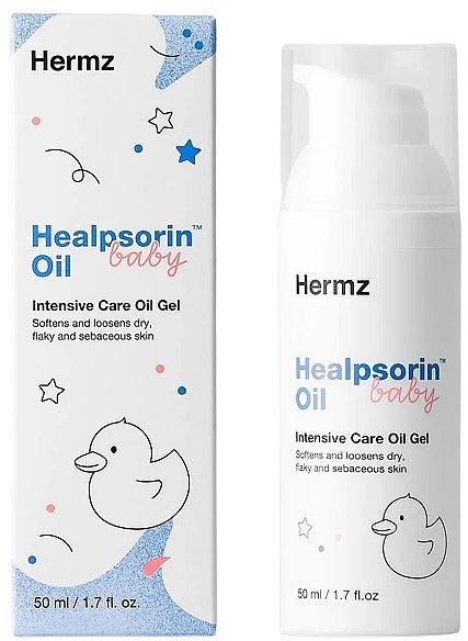 Дитяча гель-олія для тіла - Hermz Healpsorin Baby Oil — фото N1