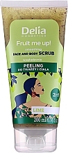 Парфумерія, косметика Скраб для обличчя й тіла "Лайм" - Delia Fruit Me Up! Smoothing Face And Body Scrub Lime