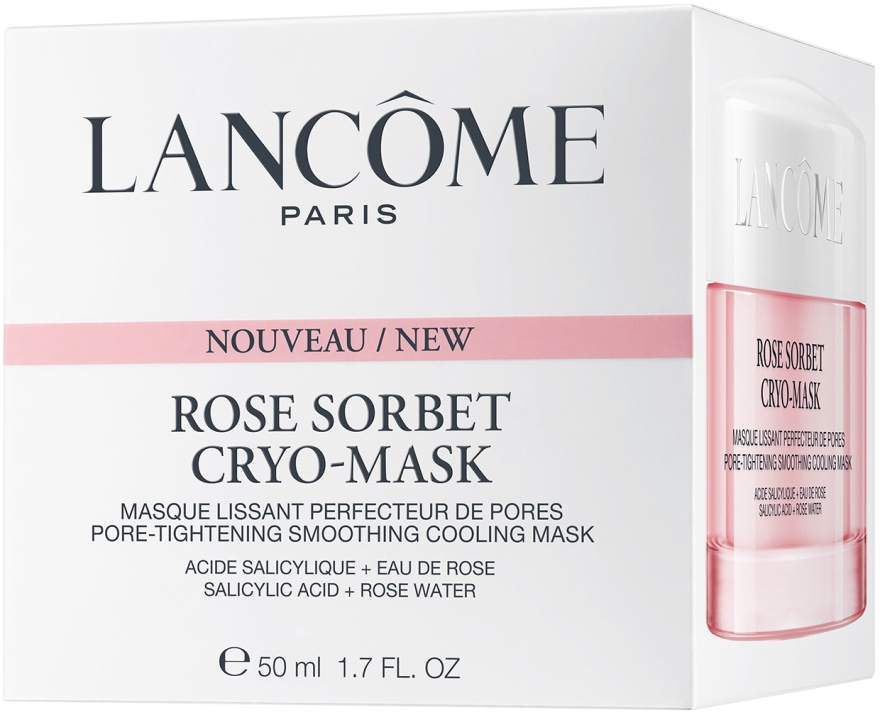 Маска для шкіри обличчя з ефектом охолодження і звуження пор - Lancome Rose Sorbet Cryo-Mask — фото N3