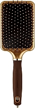 Духи, Парфюмерия, косметика Щетка для волос - Olivia Garden Expert Care Rectangular Nylon Gold&Brown L