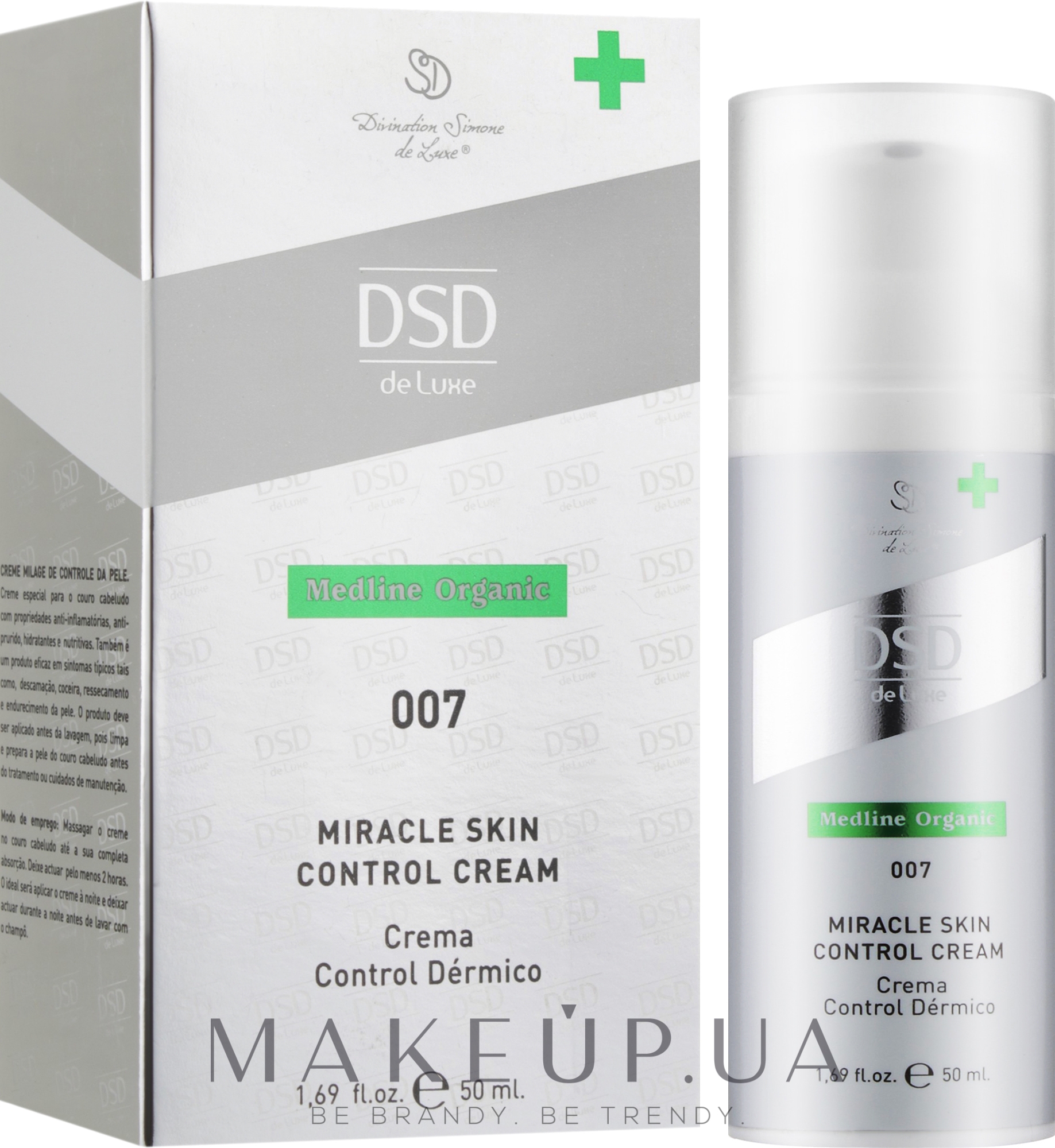 Крем "Міракл скін контроль" № 007 - Simone DSD de Luxe Medline Organic Miracle Skin Control Cream — фото 50ml