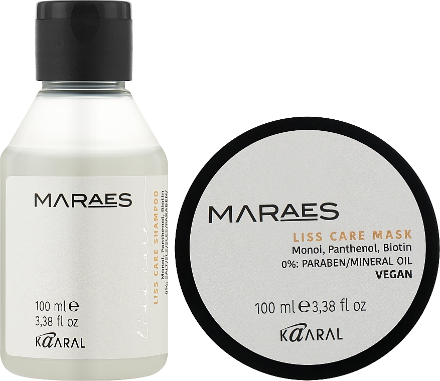 Набір - Kaaral Maraes Liss Care Travel Kit (shm/100ml + h/mask/100ml) — фото N2