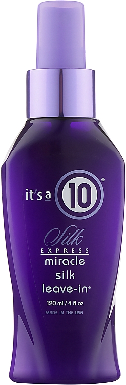 Шелковое несмываемое средство для волос - It's a 10 Haircare Silk Express Miracle Silk Leave-In — фото N1