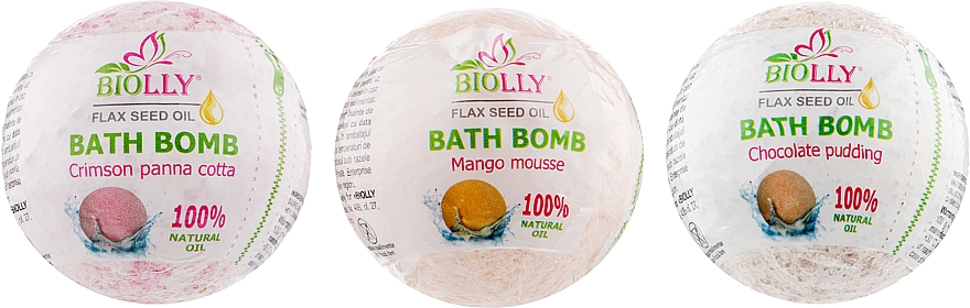 Набор - Biolly Fizzing Bath Bomb (bath/bomb/3x100g) — фото N2