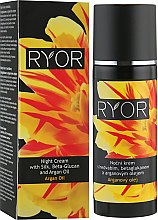 Нічний крем із шовком, бета-глюканом та арганієвою олією - Ryor Night Cream With Silk, Beta-Glucan And Argan Oil — фото N1