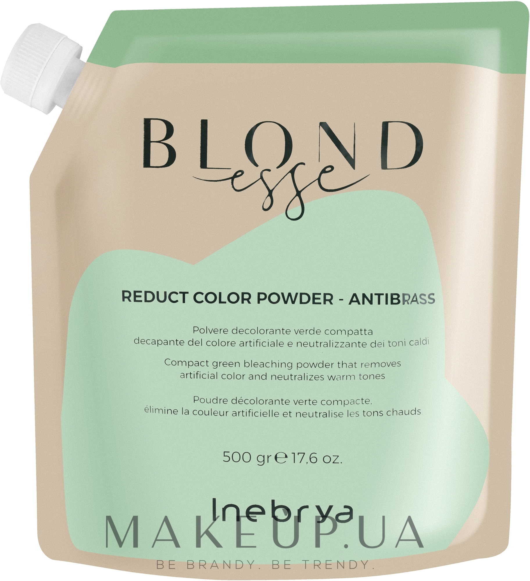 Осветляющая пудра с зелеными микропигментами - Inebrya Blondesse Reduct Color Powder Antibrass — фото 500g