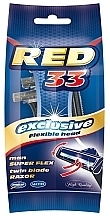 Одноразовый бритвенный станок для мужчин, 5 шт - Mattes Red 33 Exclusive — фото N1