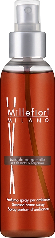 Ароматический спрей для дома "Sandalo Bergamotto" - Millefiori Milano Natural Spray Perfumer — фото N1