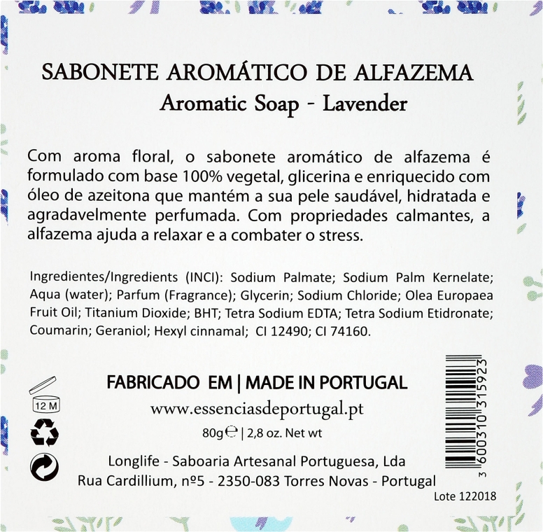 Мыло "Лаванда" - Essencias De Portugal Lavender Aromatic Soap  — фото N3