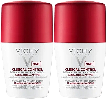 Набір - Vichy Clinical Control Deperspirant 96H (deo/roll/2x50ml) — фото N1