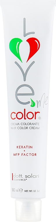 УЦЕНКА Кератиновый краситель для волос (крем-краска) - Dott. Solari Love Me Color LMC + MFP Factor * — фото N1