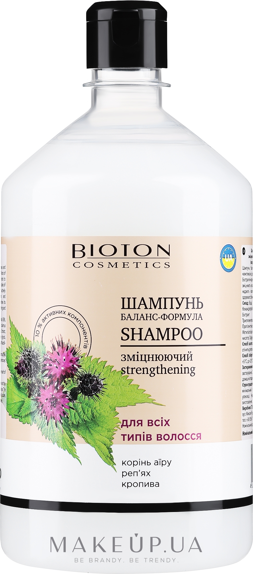 Шампунь баланс-формула укрепляющий для всех типов волос - Bioton Cosmetics Shampoo — фото 1000ml