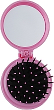 Парфумерія, косметика Щітка складна з дзеркалом, С0231, рожева - Rapira