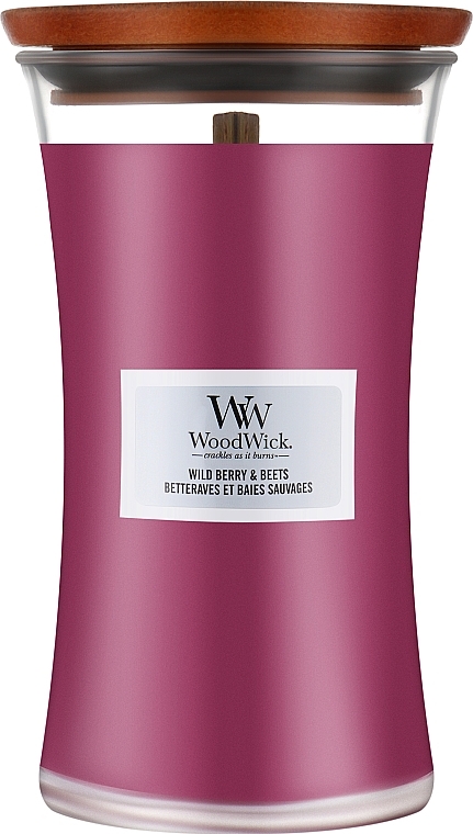 Ароматична свічка у склянці - Woodwick Hourglass Candle Wild Berry & Beets — фото N1